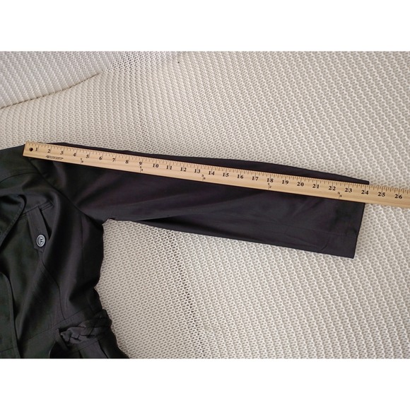 Anne Klein Collection Belted Safari Blazer Black Rayn Cotton Jacket Women 8 NWOT - Picture 8 of 16